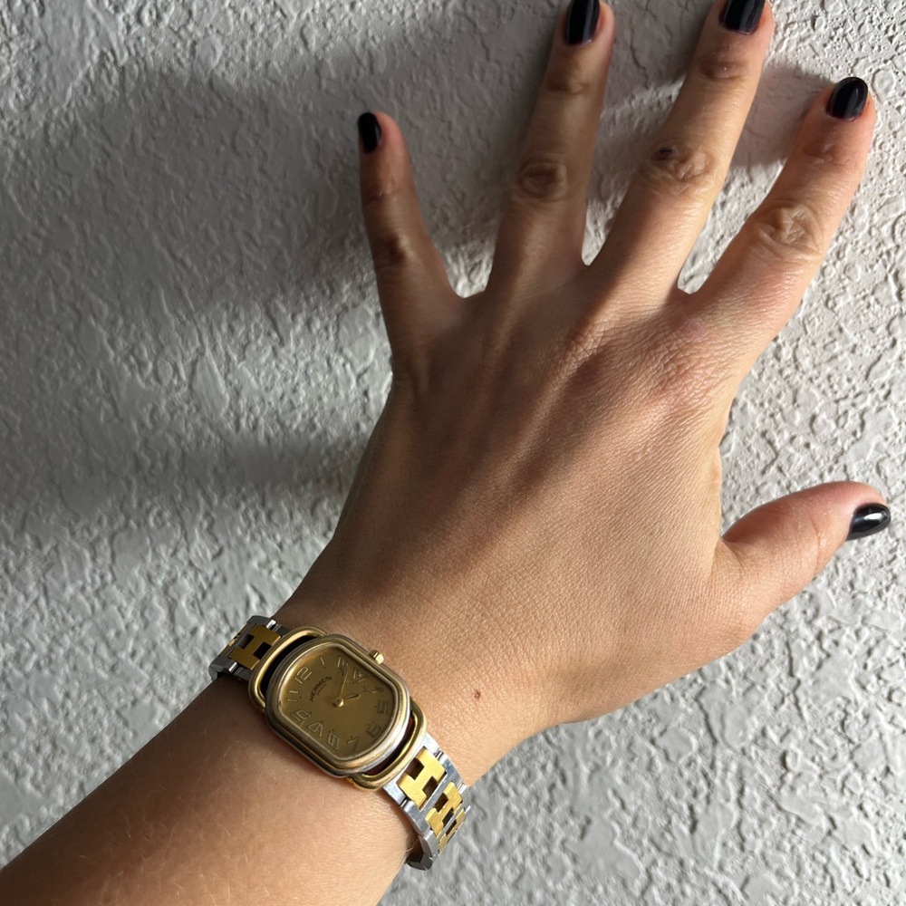 HERMÈS RALLYE 18K Yellow Gold-Plated ladies watch - Picture 6 of 17